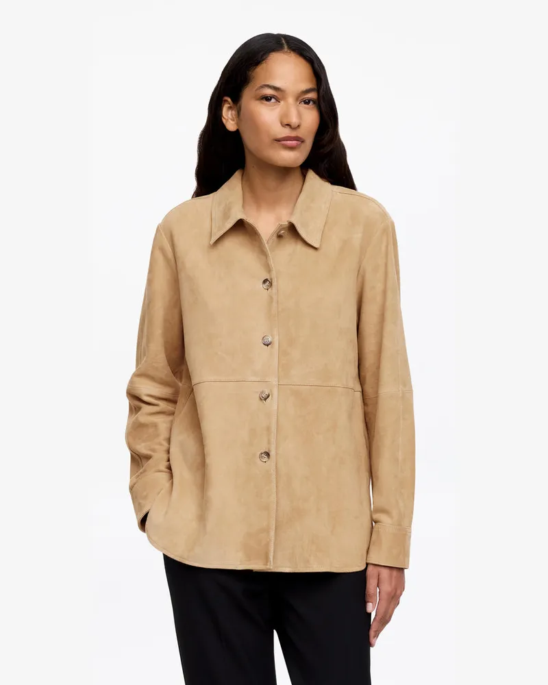 Arket Velourslederhemd -Beige Beige