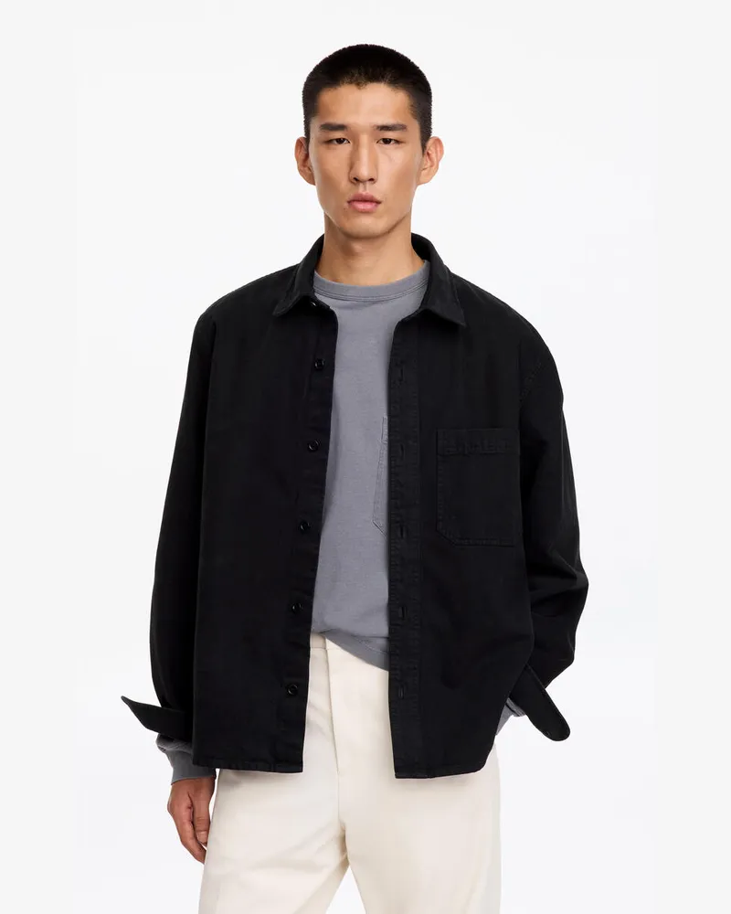 Arket Overshirt Aus Twill -Grau Grau