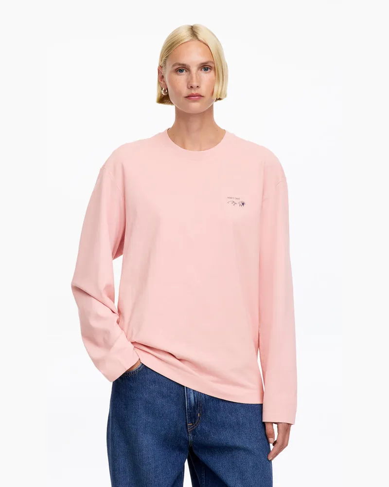 Arket ARKET CAFÉ Langarmshirt -Rosa Rosa