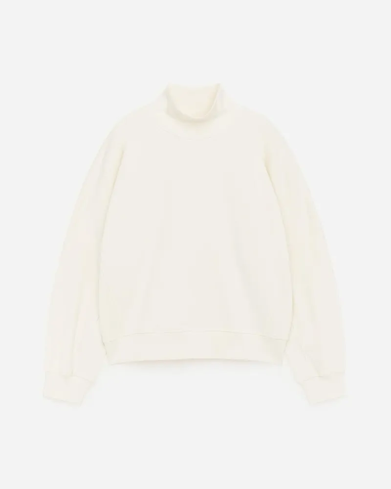 Arket French-Terry-Sweatshirt Mit Stehkragen -Weiß Weiß