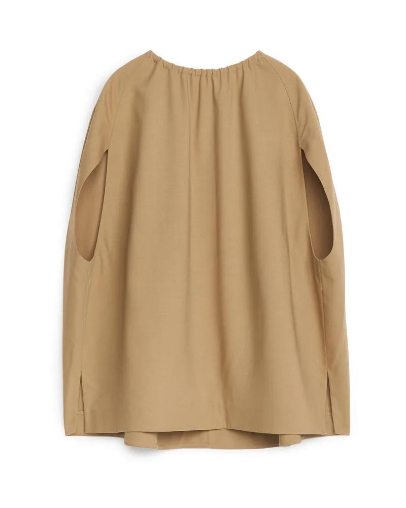 Arket Cape-Oberteil - Beige Dunkelbeige