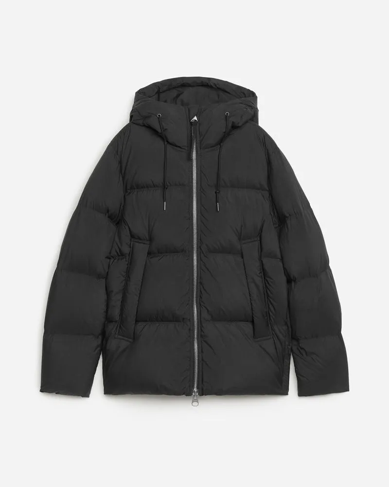 Arket Upcycled Down Steppjacke -Schwarz Schwarz