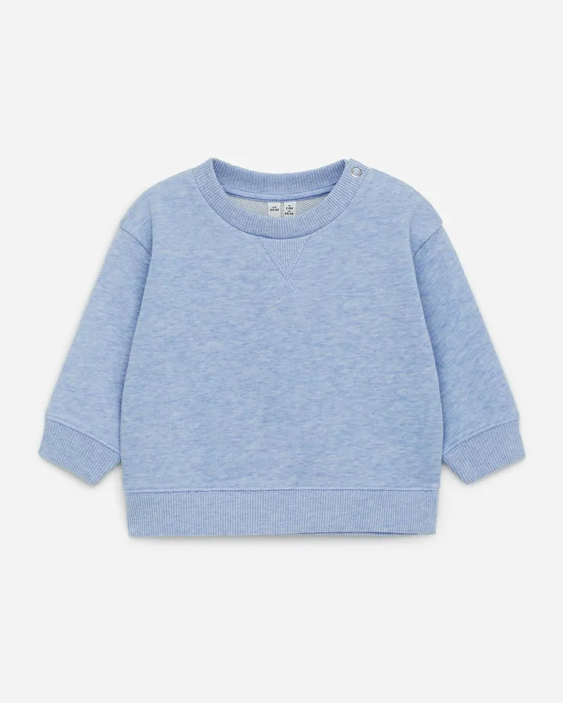 Arket Sweatshirt Aus Baumwolle - Blau Hellblau