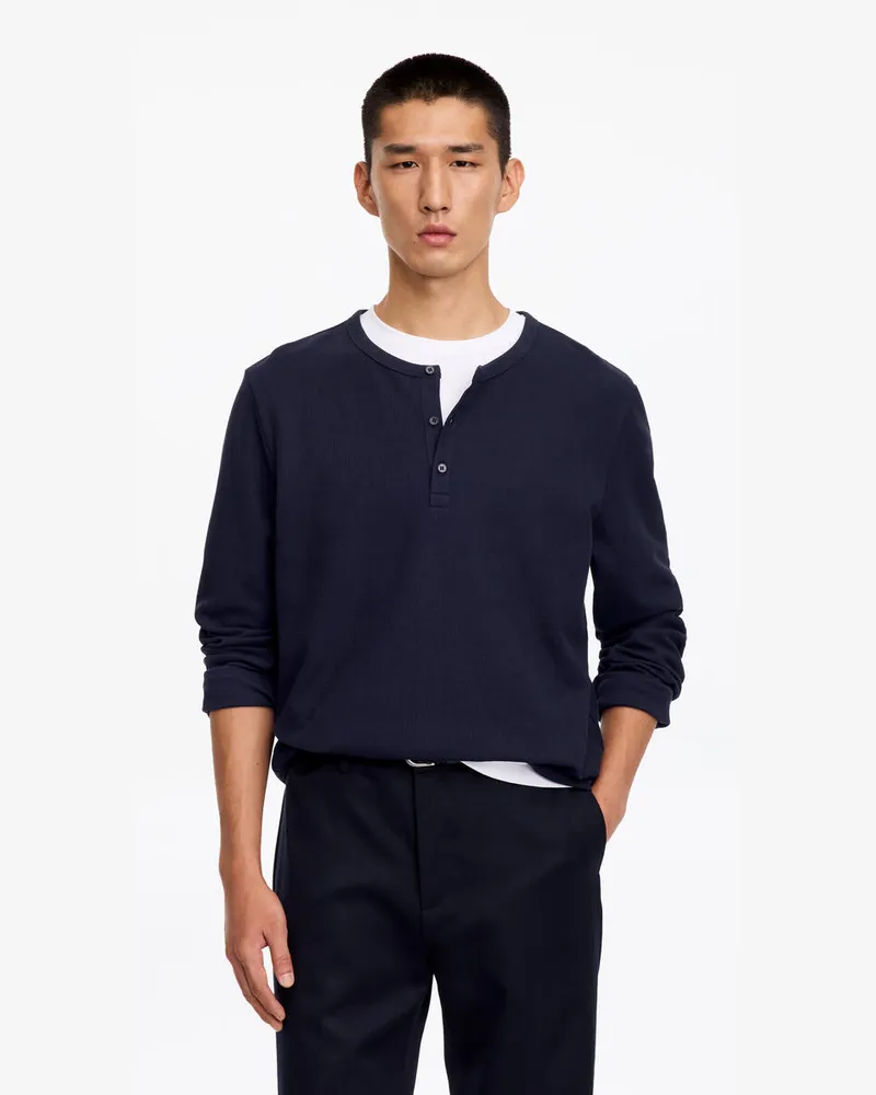 Arket Henley-Shirt -Blau Blau