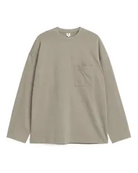 Arket Merzerisiertes Langarmshirt Taupe