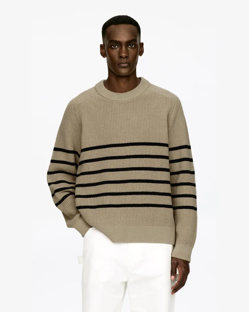 Arket Rundhalspullover Aus Baumwolle -Beige Beige