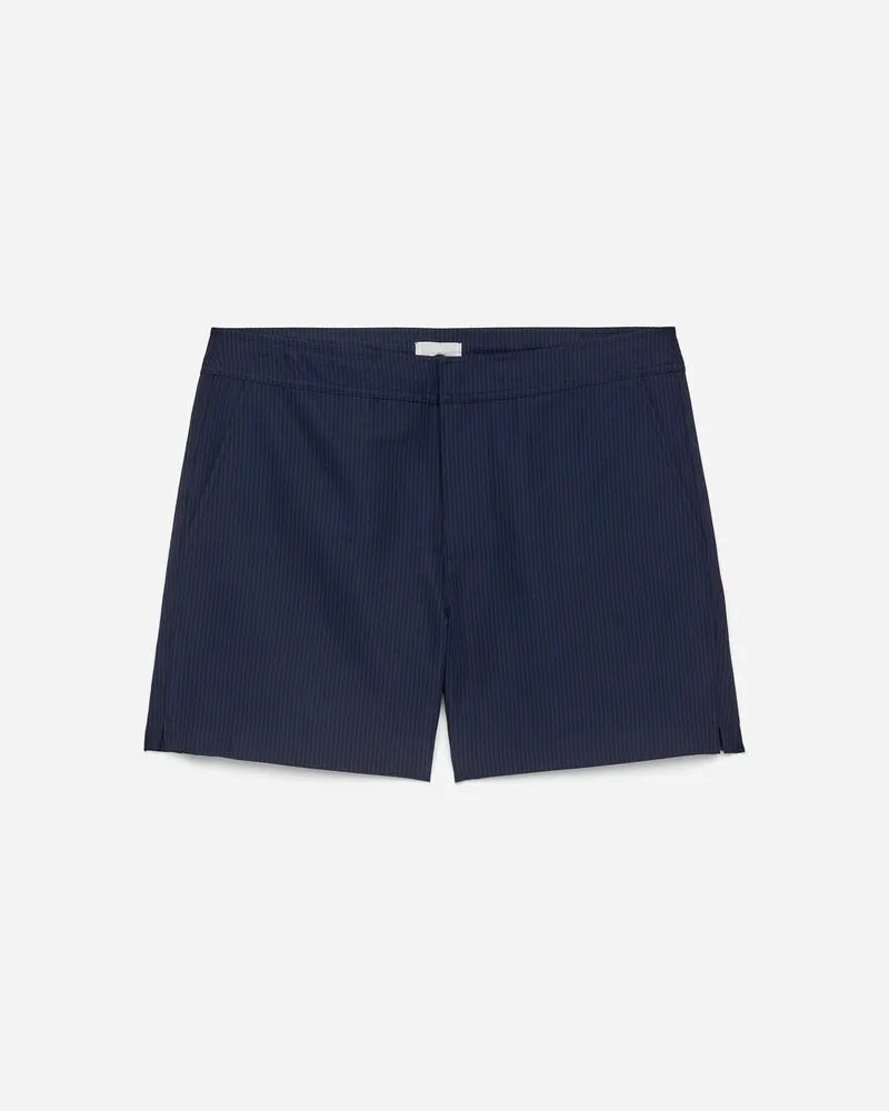 Arket Seersucker-Badeshorts - Blau Dunkelblau