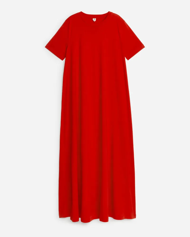 Arket Lockeres T-Shirt-Kleid - Rot Rot