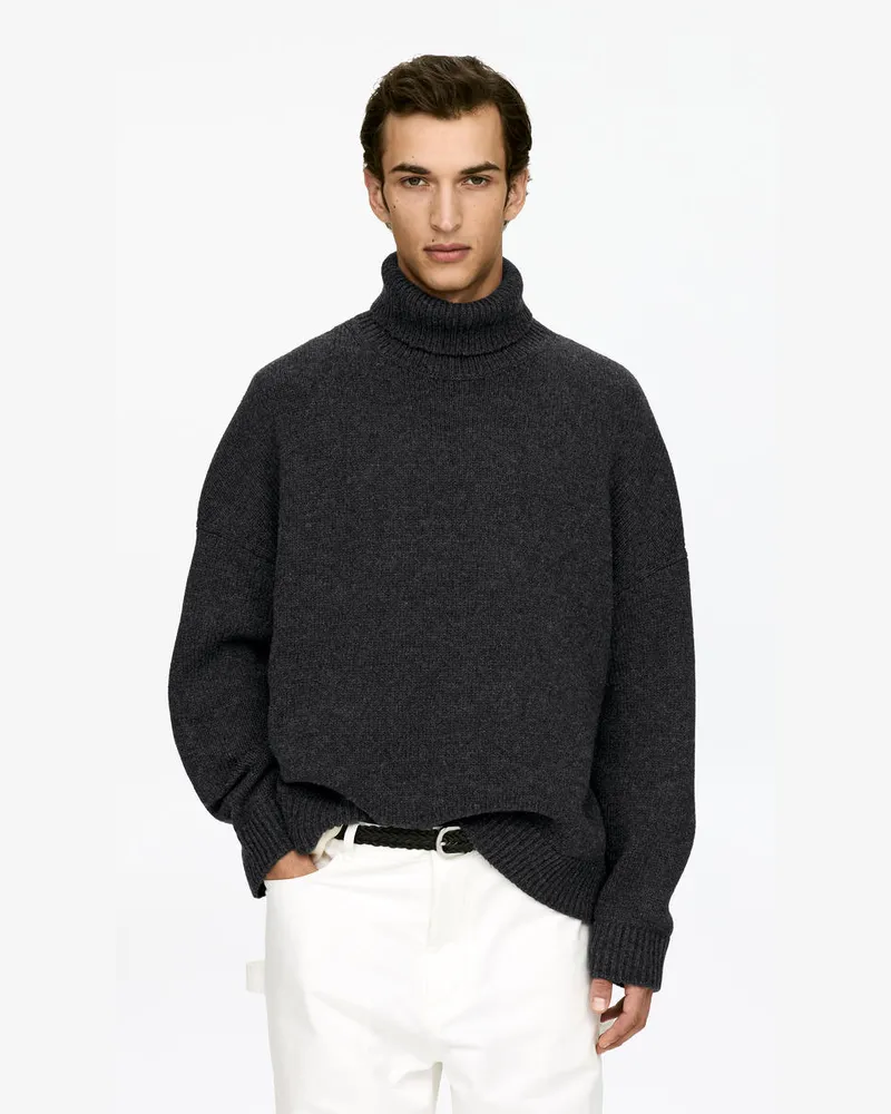 Arket Rollkragenpullover Aus Wolle -Grau Grau
