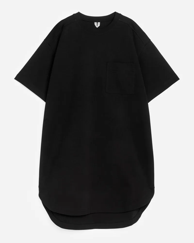 Arket T-Shirt-Kleid Aus Baumwolle - Schwarz Schwarz