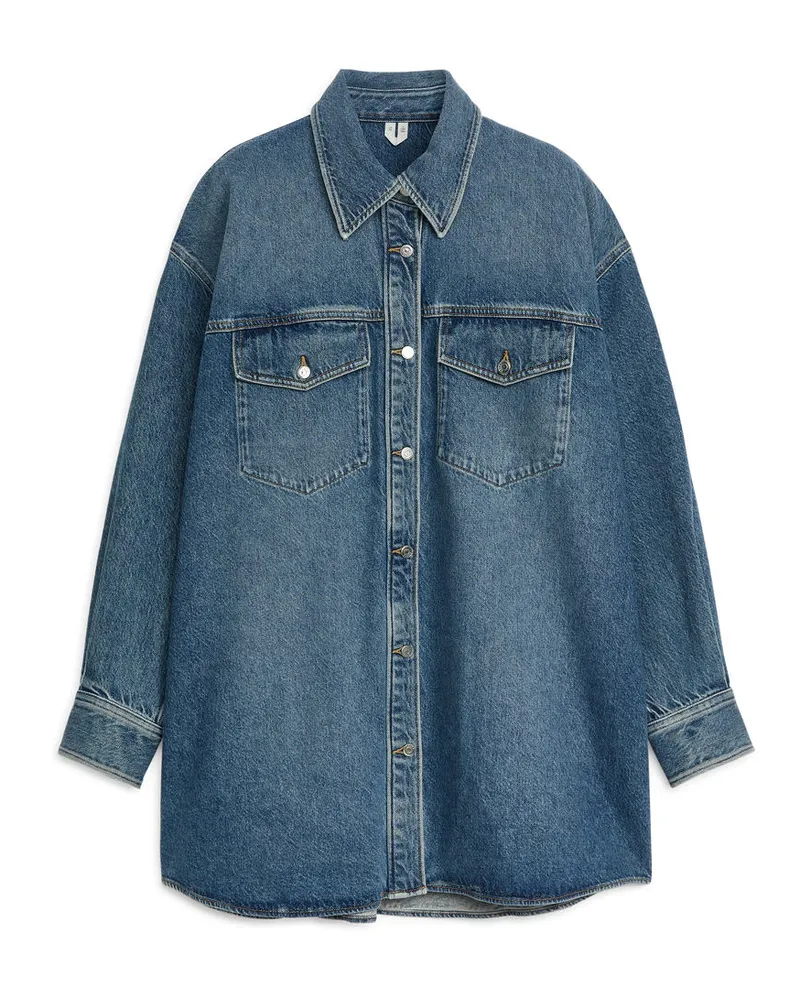Arket Oversize-Jeanshemd - Blau Blau