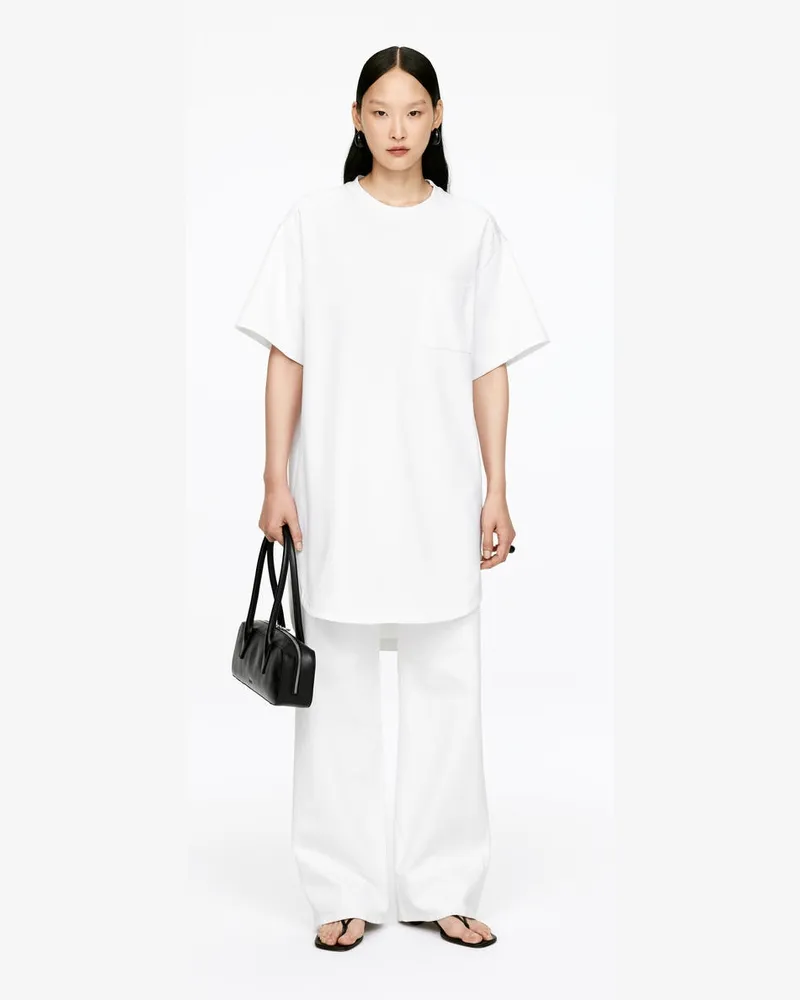 Arket T-Shirt-Kleid Aus Baumwolle -Weiß Weiß