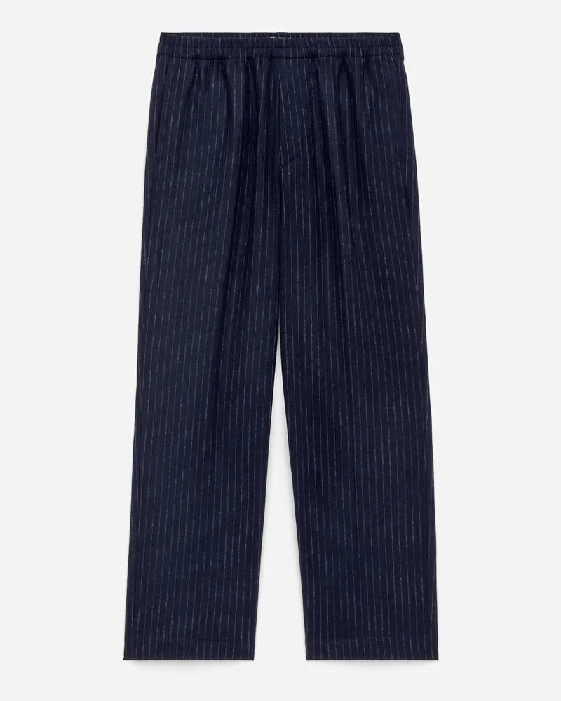 Arket Hose Aus Wollmischung Mit Nadelstreifen -Blau Blau