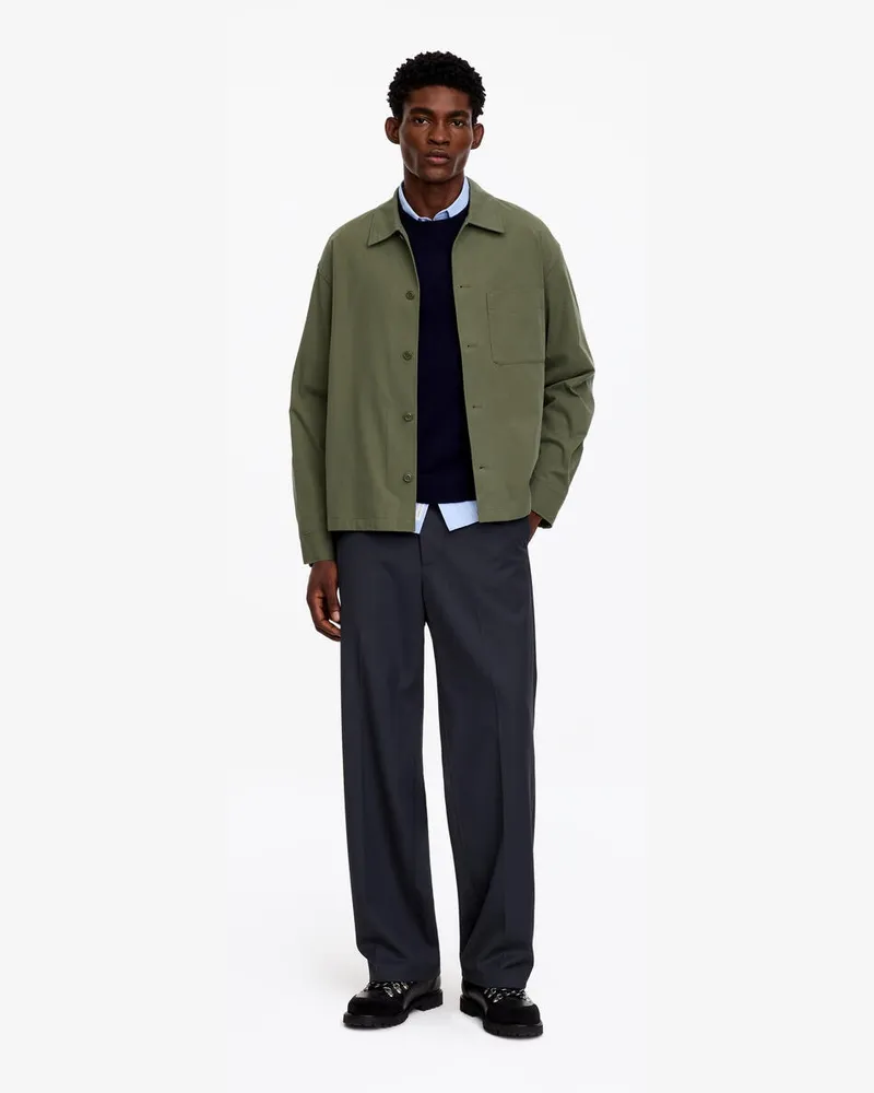 Arket Overshirt Aus Baumwolle -Grün Grün