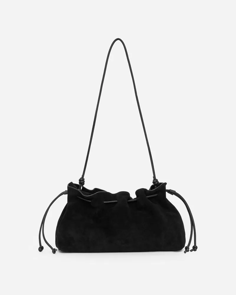 Arket Pouch Aus Veloursleder -Schwarz Schwarz