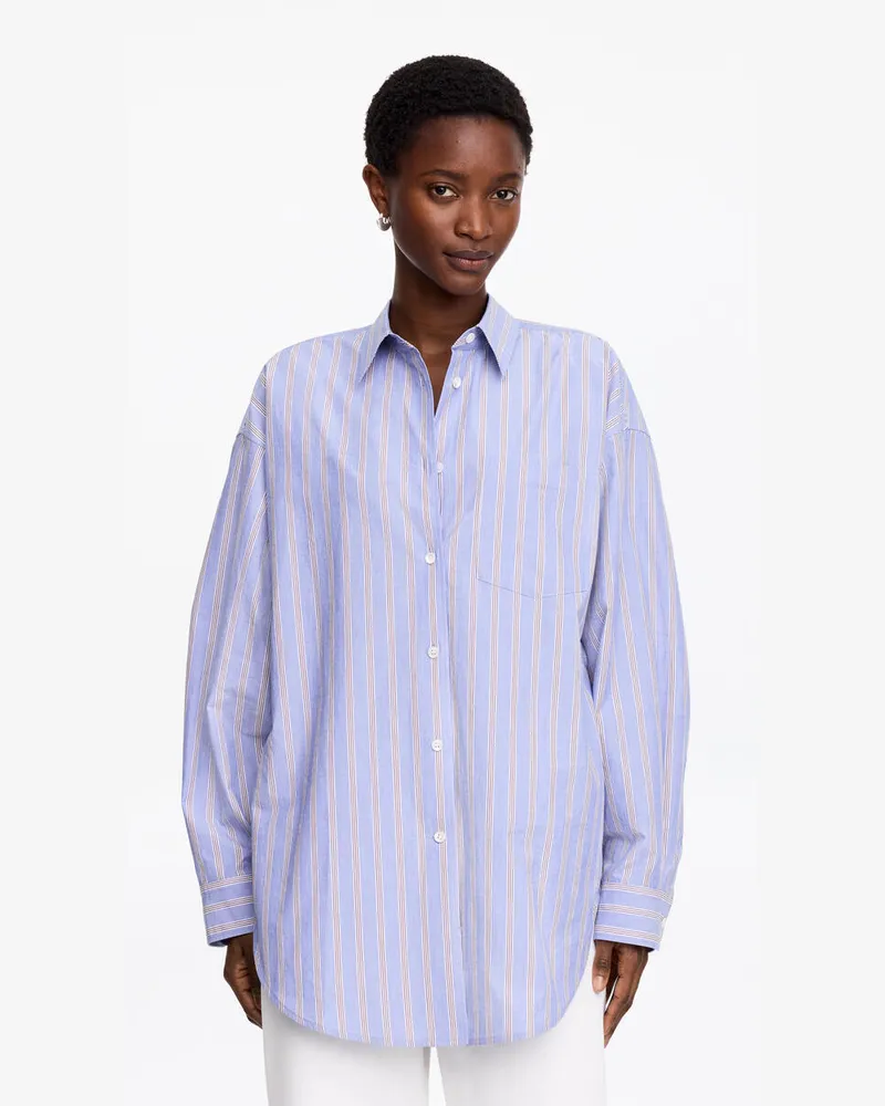 Arket Oversize-Hemd Mit Dolman-Ärmeln -Blau Blau