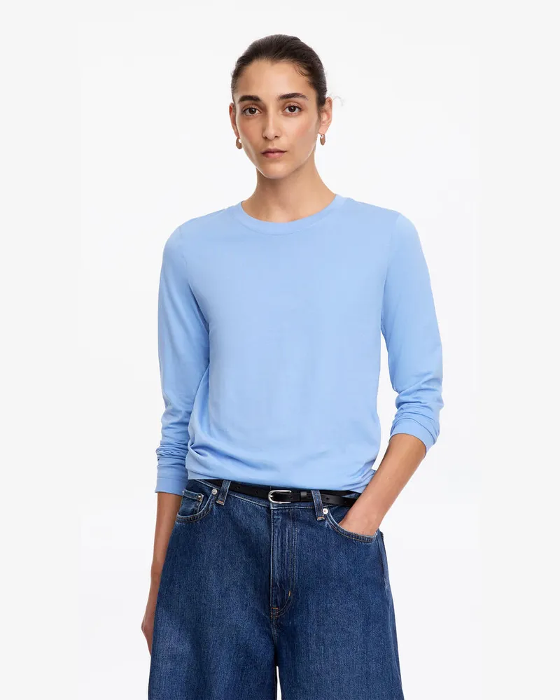 Arket Signature-Langarmshirt -Blau Blau