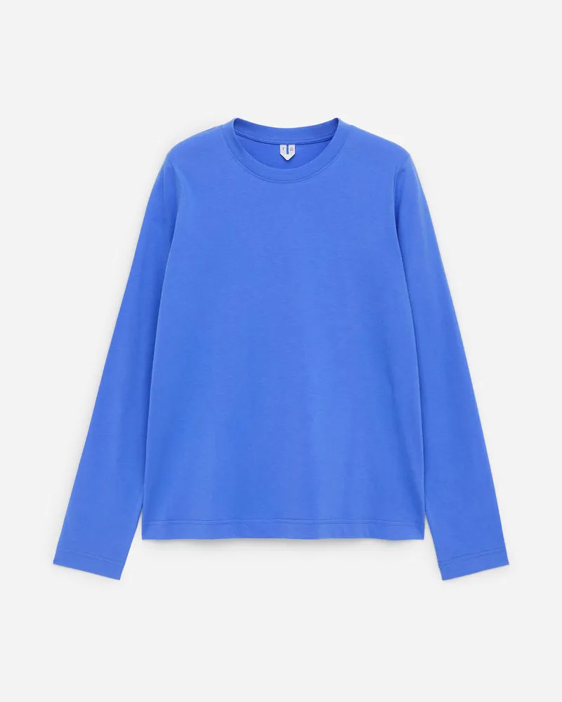 Arket Iris Leichtes T-Shirt - Blau Blau