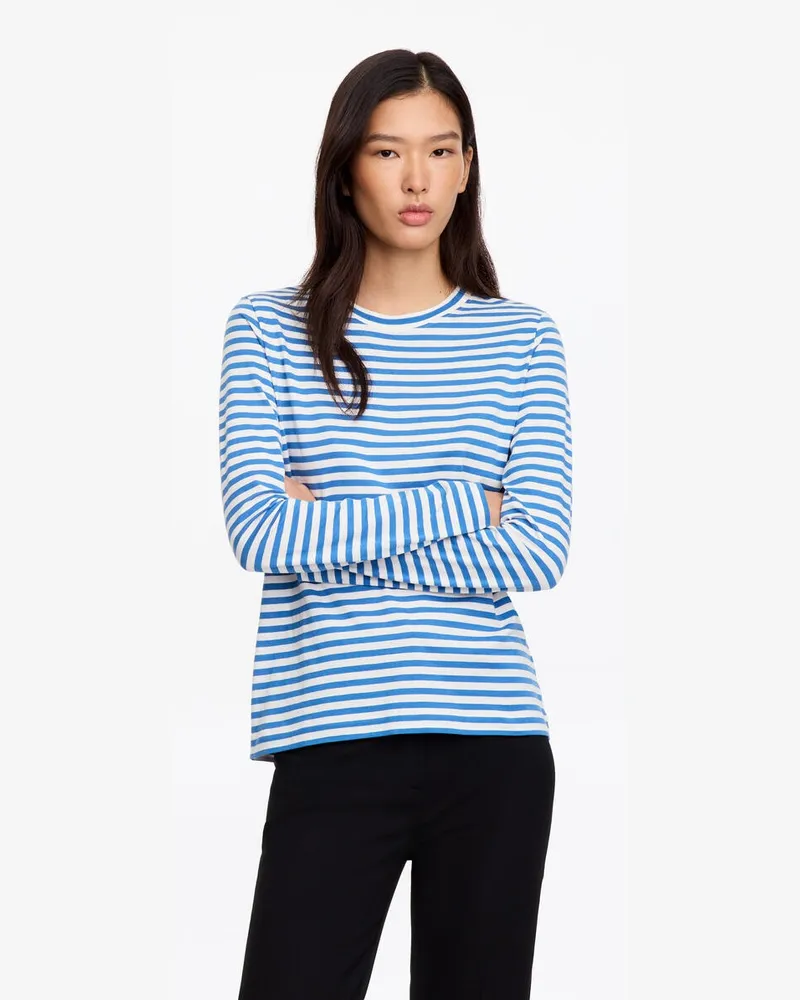 Arket Signature-Langarmshirt -Blau Blau