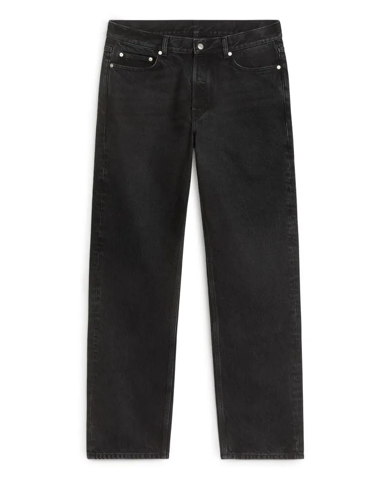 Arket OCEAN Loose Straight Jeans -Schwarz Schwarz