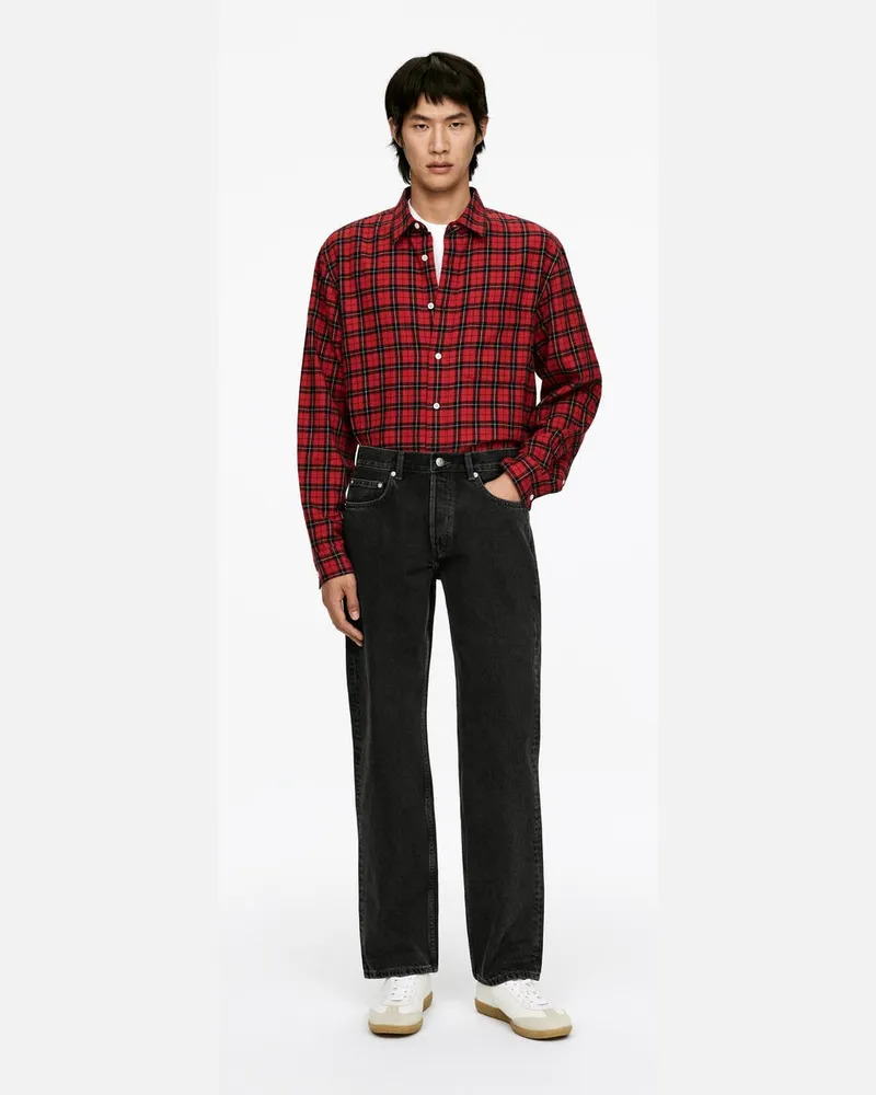 Arket OCEAN Loose Straight Jeans -Schwarz Schwarz