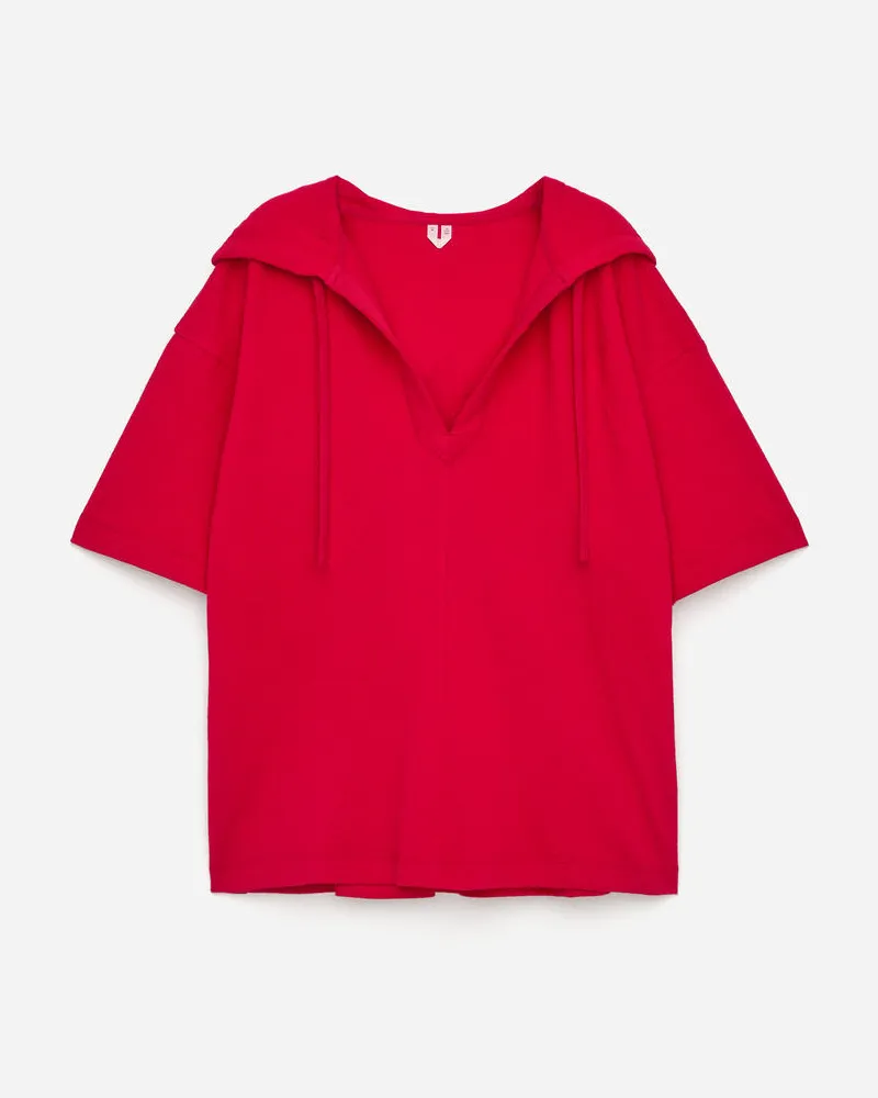 Arket Badeponcho Mit Kapuze -Rot Rot