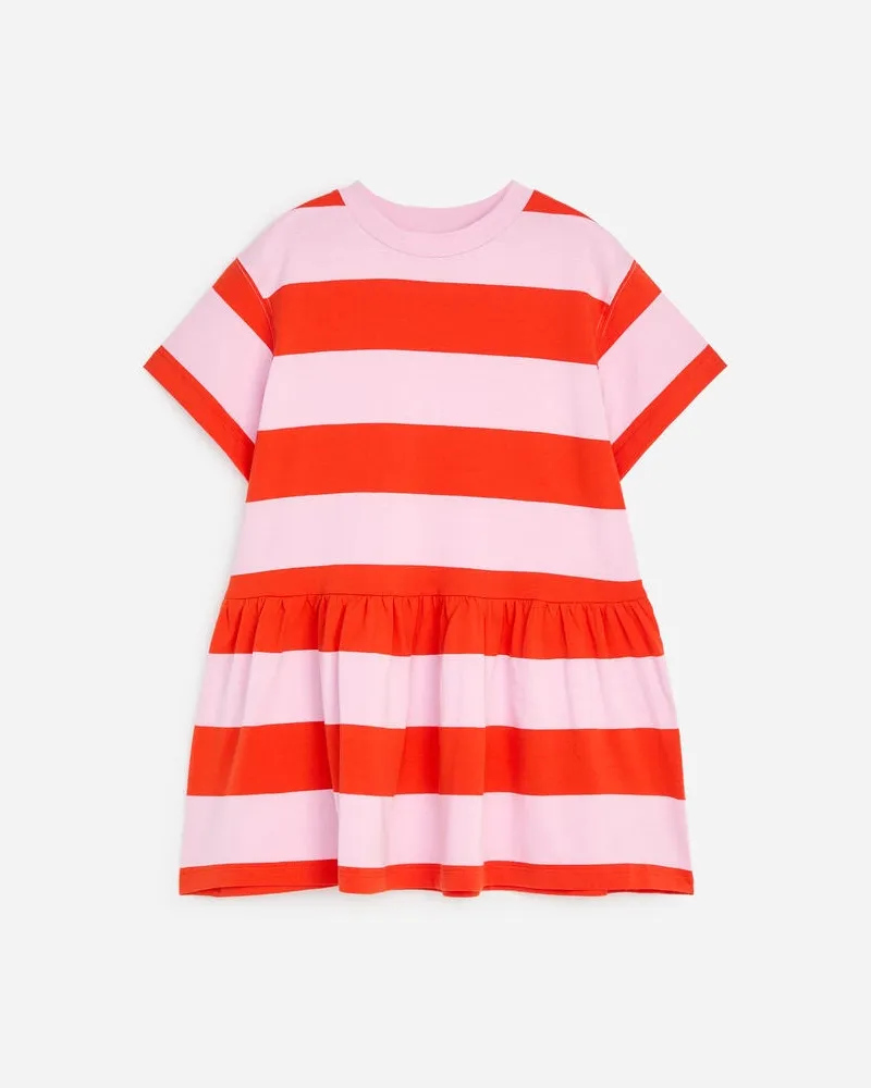 Arket Jerseykleid Mit Rüschen -Rosa Rosa