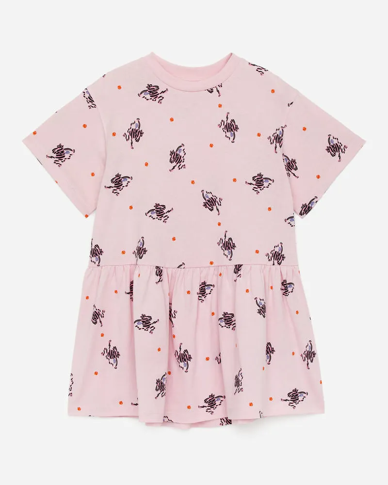 Arket Jerseykleid Mit Rüschen -Rosa Rosa