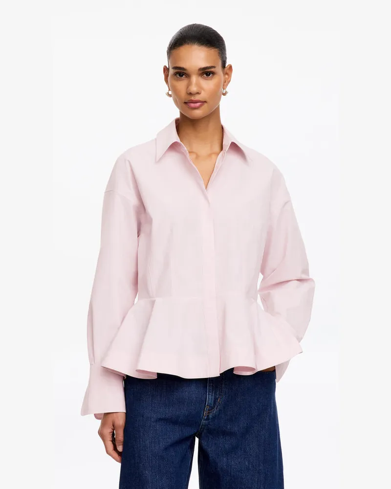 Arket Baumwollhemd Mit Schößchen -Rosa Rosa
