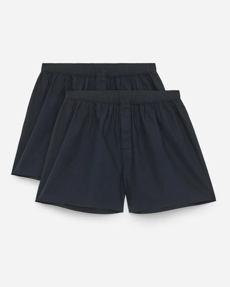 Arket Gewebte Boxershorts 2er-Set -Blau Blau