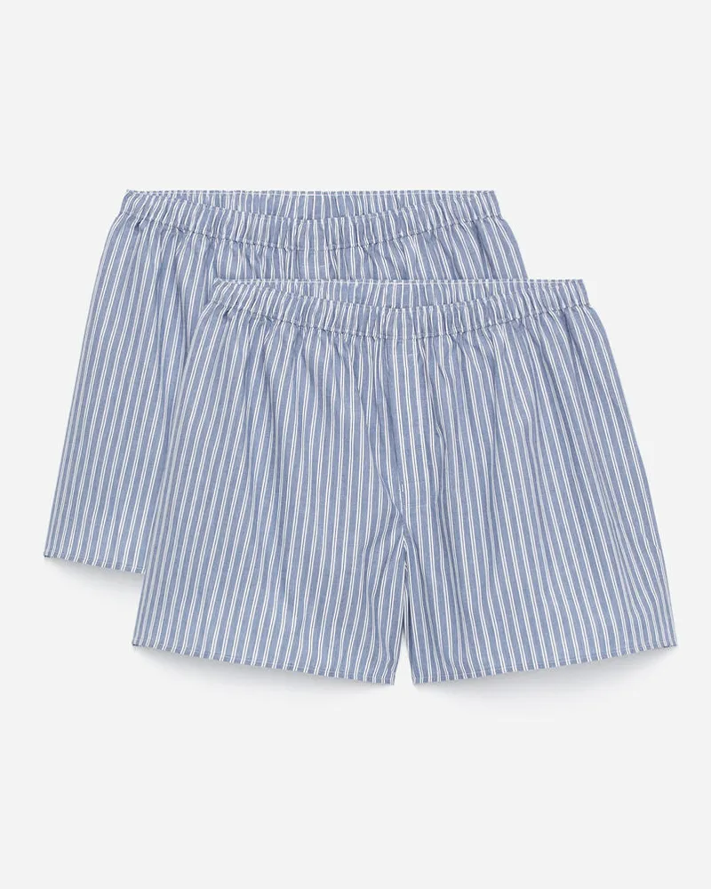 Arket Gewebte Boxershorts 2er-Set -Blau Blau