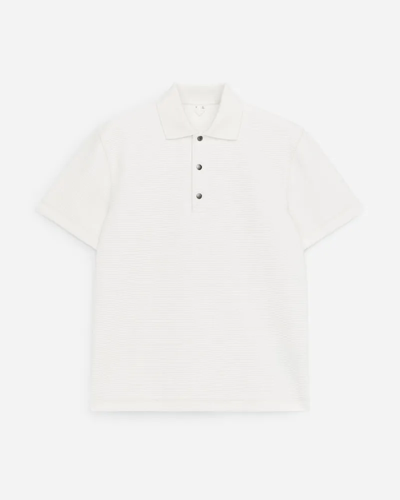 Arket Poloshirt Mit Waffelmuster -Weiß Weiß