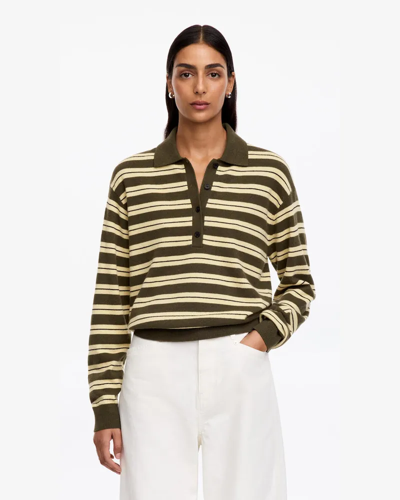 Arket Polopullover Aus Weicher Merinowolle -Grün Grün