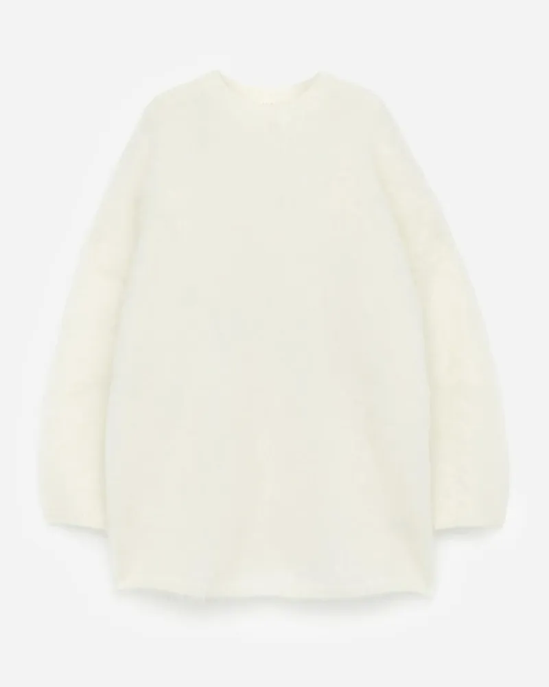 Arket Pullover Aus Mohair Und Wolle -Weiß Weiß