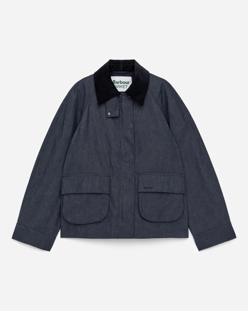 Arket ARKET Und Barbour Gewachste Denimjacke -Blau Blau