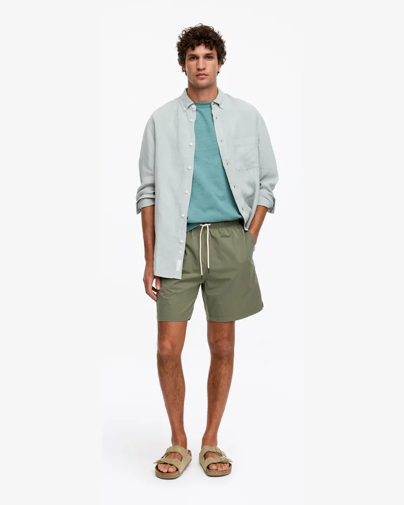 Arket Sportliche Badeshorts -Grün Grün