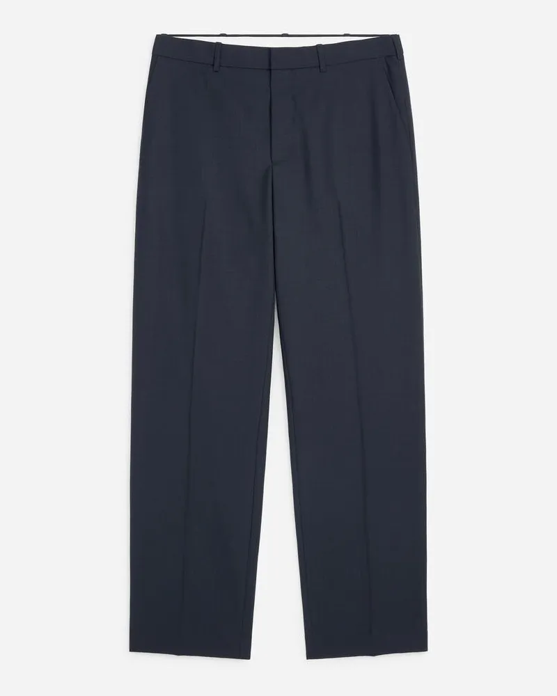 Arket Leichte Wollhose Mit Normaler Passform -Blau Blau