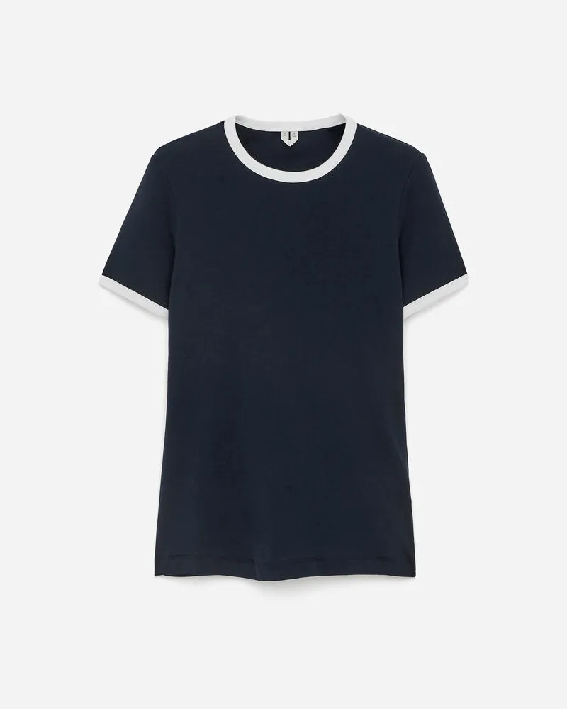 Arket Geripptes T-Shirt -Blau Blau