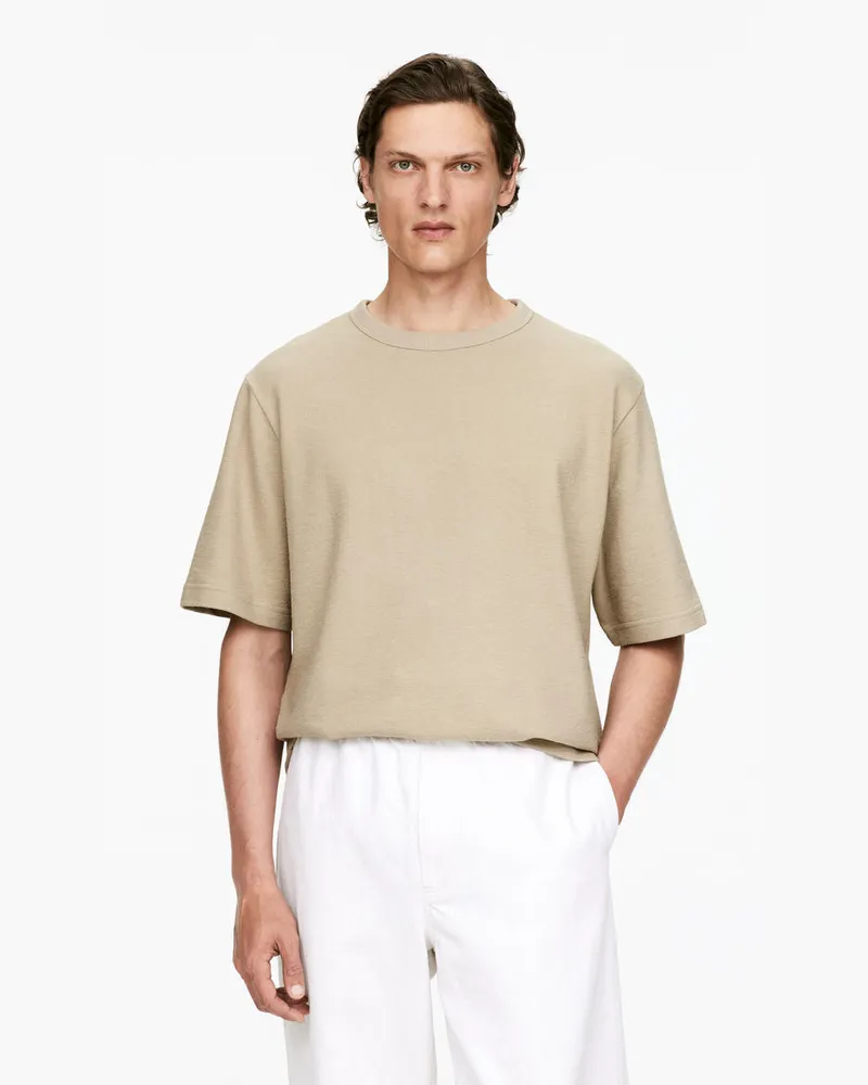 Arket Lockeres Bouclé-T-Shirt -Beige Beige