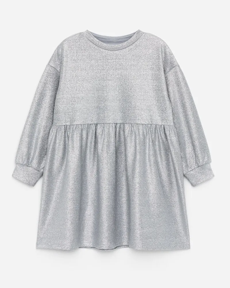 Arket Oversized Sweatshirtkleid - Silberfarben Silber
