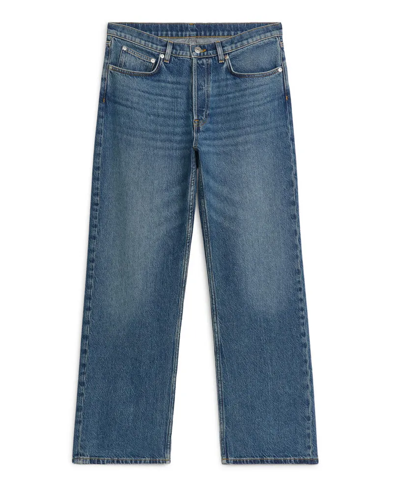 Arket Shore Boyfriend-Jeans - Blau Mittelblau