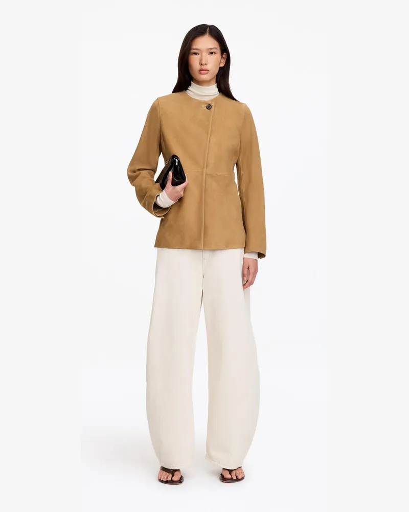 Arket Velourslederjacke -Beige Beige