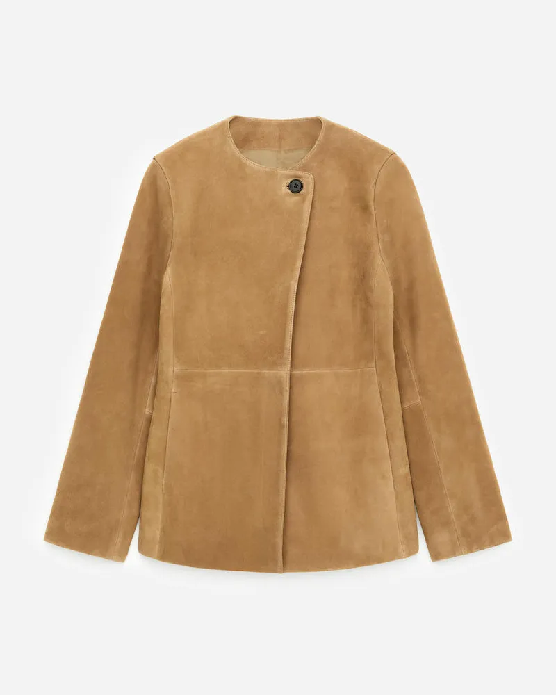 Arket Velourslederjacke -Beige Beige