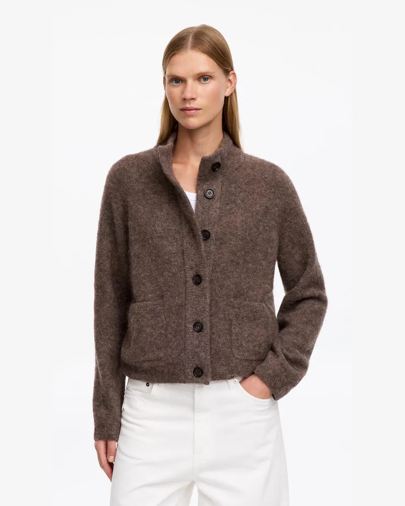 Arket Strickjacke Aus Einer Alpaka-Wollmischung -Braun Braun