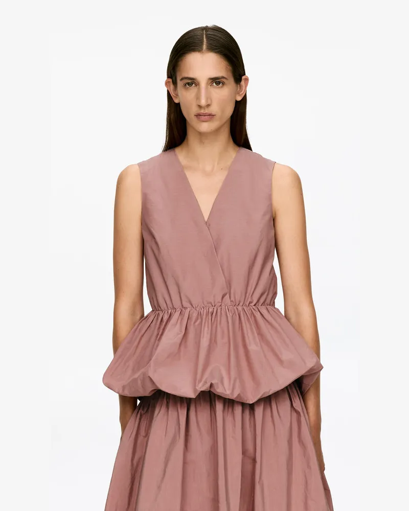 Arket Taftoberteil Mit Schößchen -Rosa Rosa