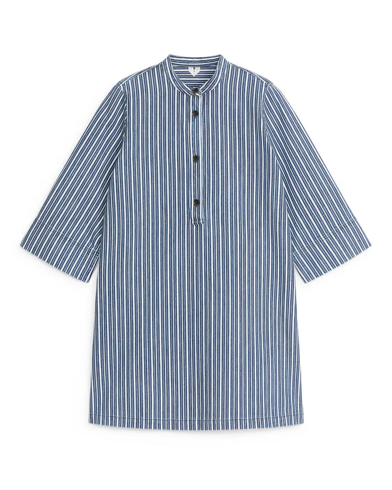 Arket Kurzes Jeanskleid - Blau|Mehrfarbig Blau