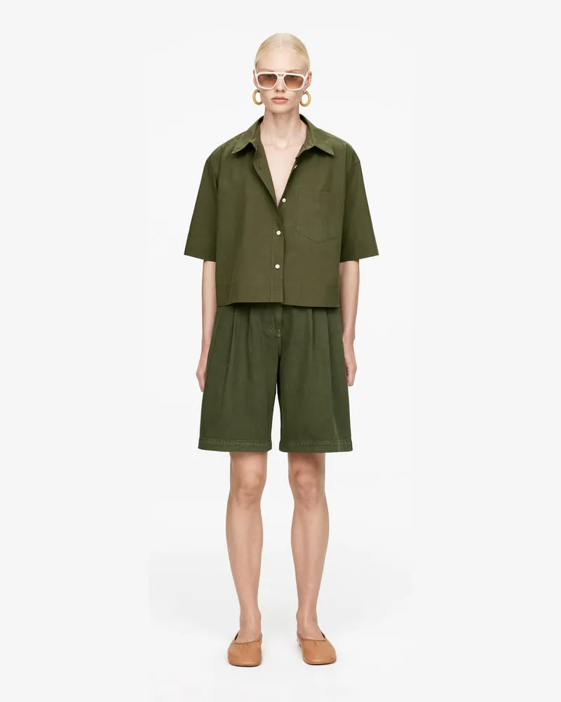 Arket Shorts Mit Bundfalten -Grün Grün