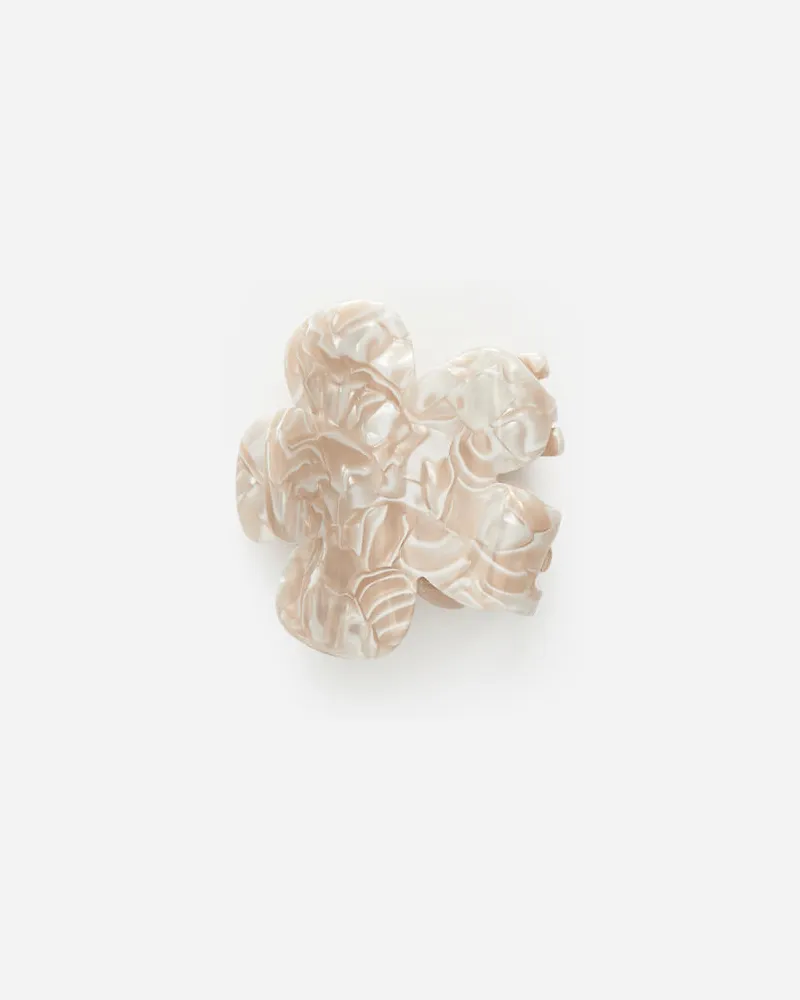 Arket Blumenförmige Haarklammer - Beige Beige