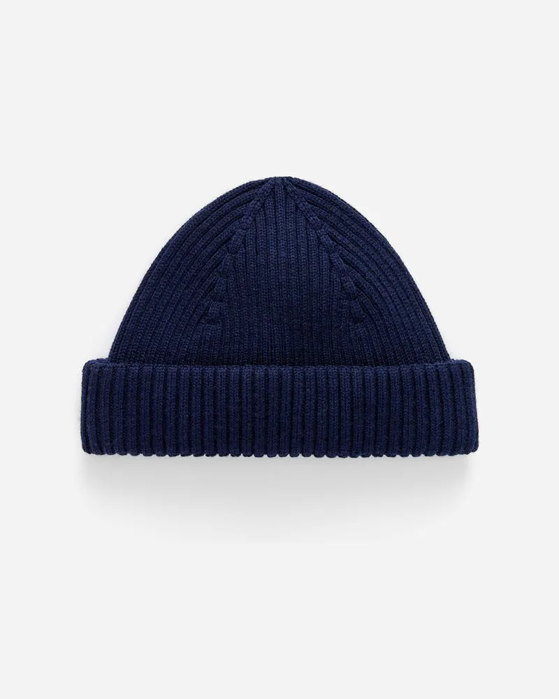Arket Gerippte Beanie Aus Wollmischung -Blau Blau