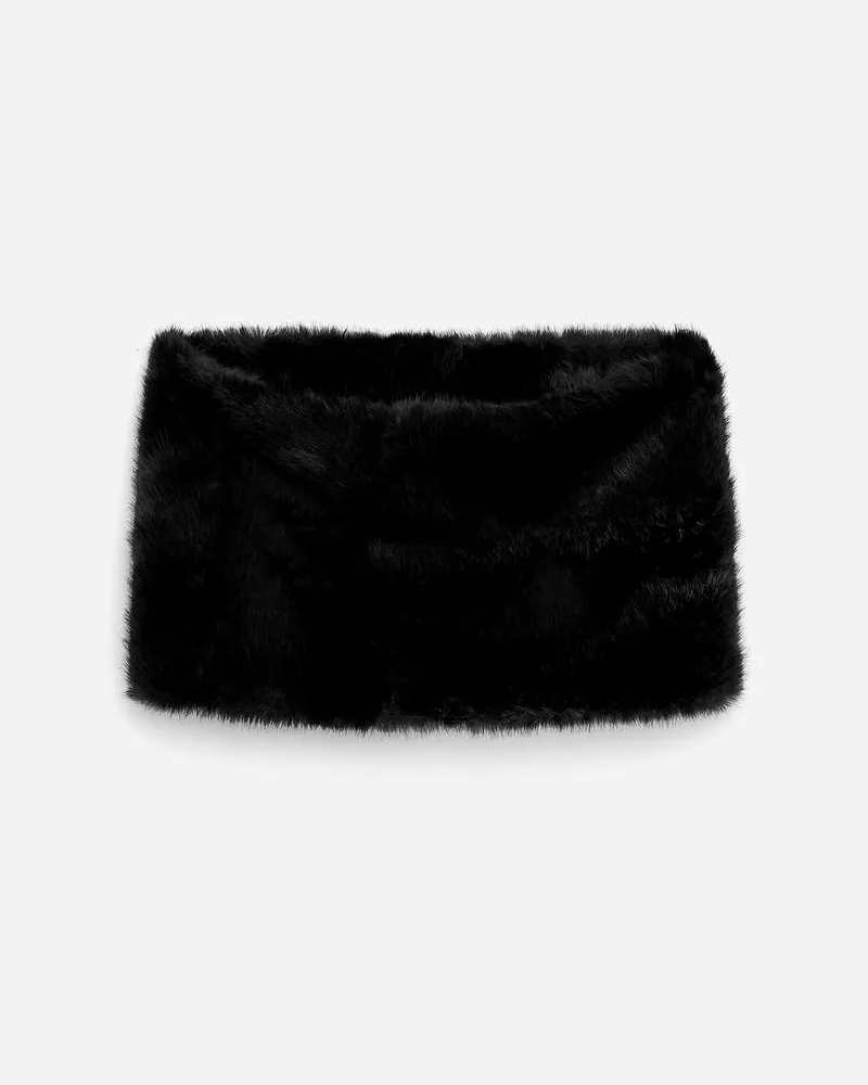 Arket Loopschal Aus Kunstpelz -Schwarz Schwarz